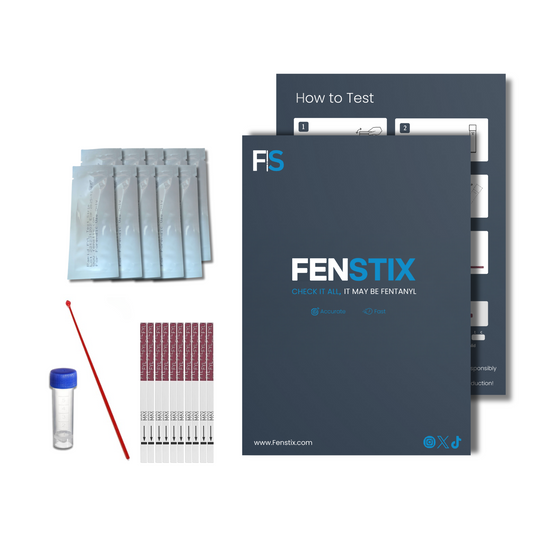 Fenstix - Fentanyl Test Kit - 10 Pack - With Water Vial and Spoon