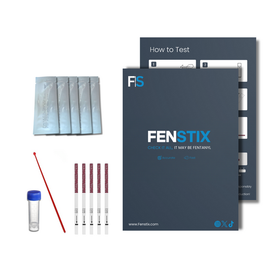 Fenstix - Fentanyl Test Kit - 5 Pack - With Water Vial and Spoon